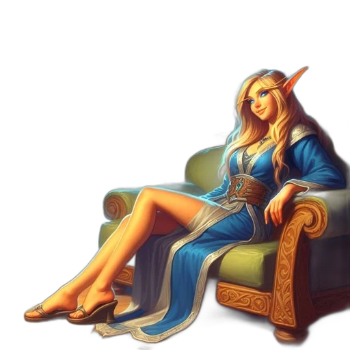 dress, dragon, staff, fantasy art transparent PNG cut-out