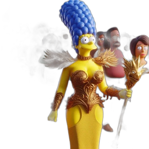 staff, crown, 3d render, concept art transparent PNG cut-out