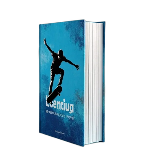 book, cover, blue, background transparent PNG cut-out