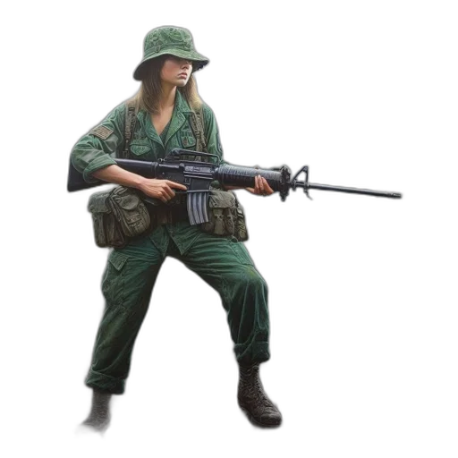 weapon, staff, hat, jacket transparent PNG cut-out