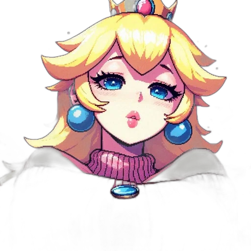 face, staff, crown, pixel art transparent PNG cut-out