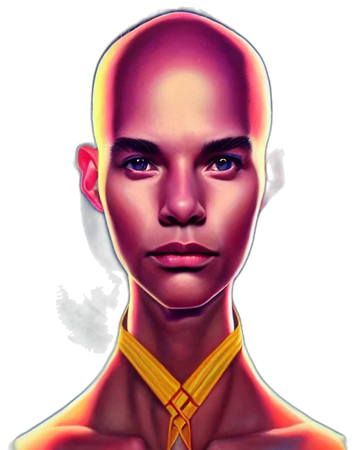 face, staff, mask, concept art transparent PNG cut-out