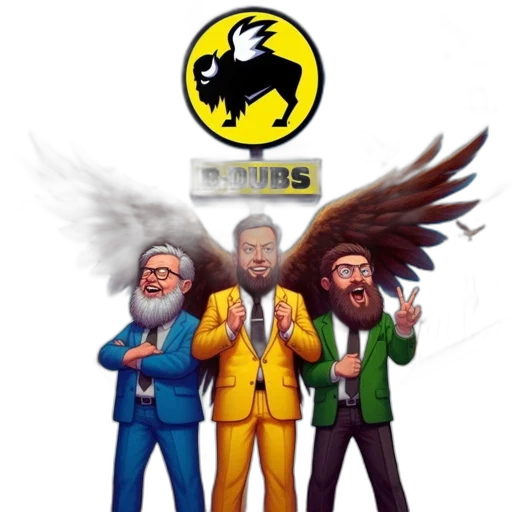 three, animated, characters, including transparent PNG cut-out