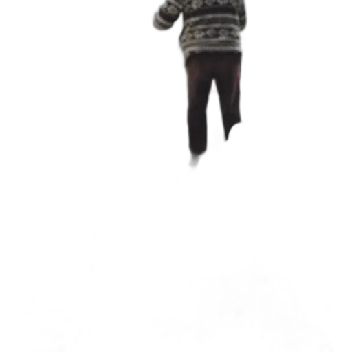 jacket, staff, umbrella, creature transparent PNG cut-out