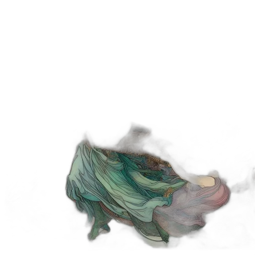 dragon, creature, hair, mask transparent PNG cut-out
