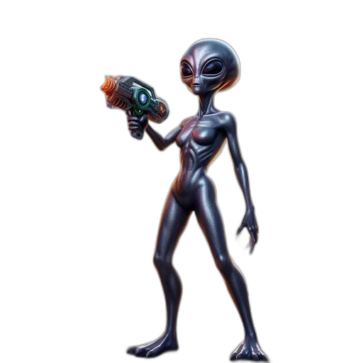creature, robot, weapon, staff transparent PNG cut-out