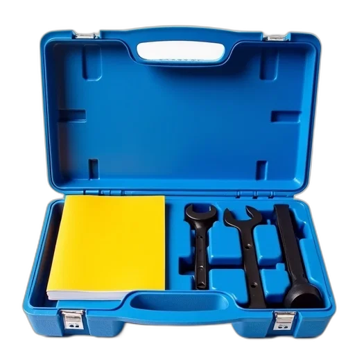 staff, blue, plastic, toolbox transparent PNG cut-out