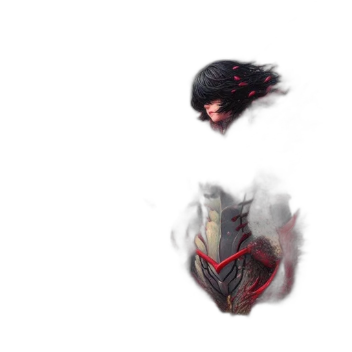 mask, dragon, face, hair transparent PNG cut-out