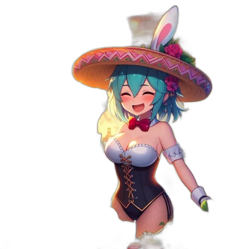 hat, dress, staff, weapon transparent PNG cut-out