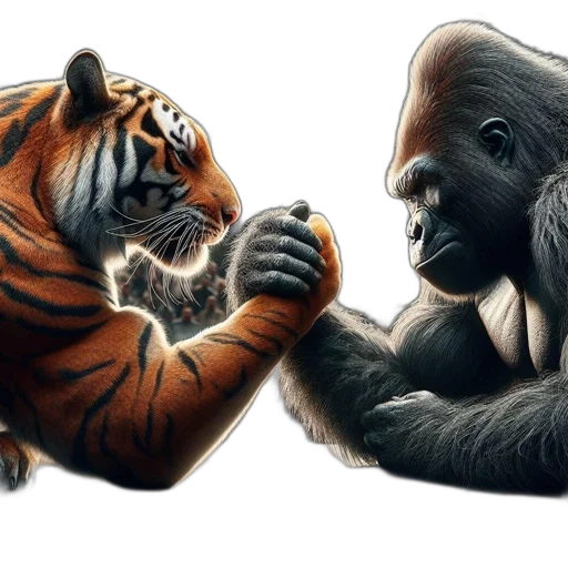 animal, concept art, photorealistic, comic book art transparent PNG cut-out