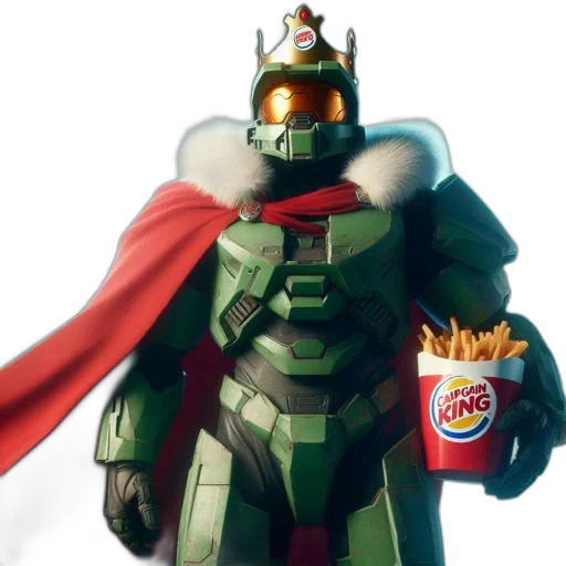 robot, food, crown, concept art transparent PNG cut-out