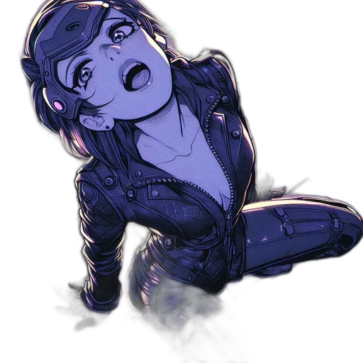 jacket, face, creature, robot transparent PNG cut-out