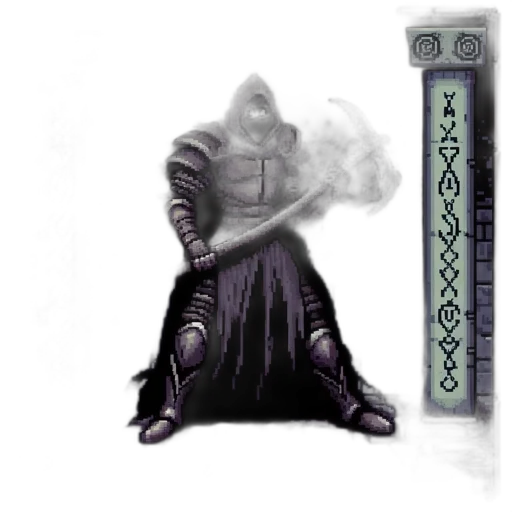 sword, staff, mask, creature transparent PNG cut-out