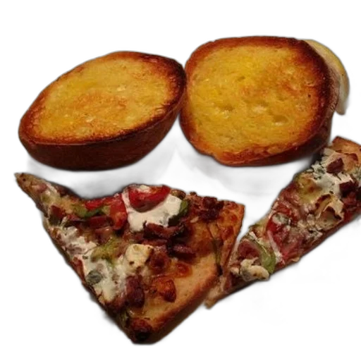 food, plate, two, slices transparent PNG cut-out