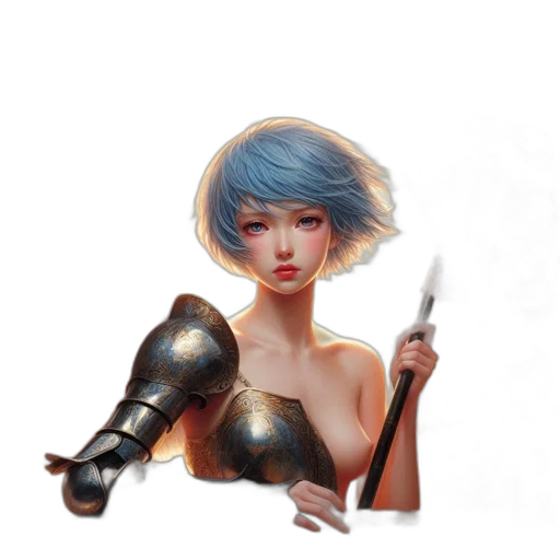 robot, sword, weapon, staff transparent PNG cut-out