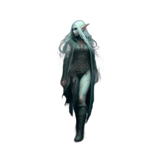 creature, dress, staff, dragon transparent PNG cut-out
