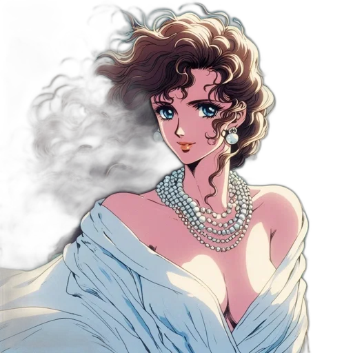 dress, jewelry, crown, vaporwave transparent PNG cut-out