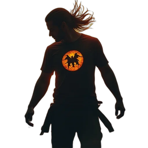 jacket, staff, concept art, comic book art transparent PNG cut-out