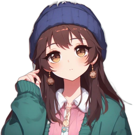 hat, jacket, face, staff transparent PNG cut-out
