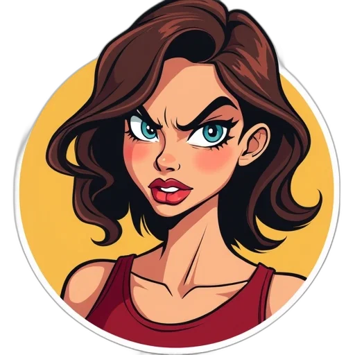 face, cartoon, comic book art, anime transparent PNG cut-out