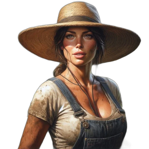 hat, face, staff, dress transparent PNG cut-out