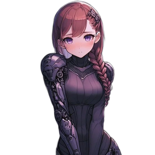robot, dress, staff, weapon transparent PNG cut-out