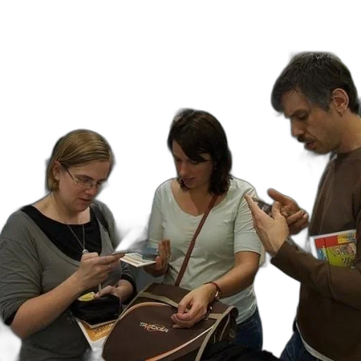 staff, jewelry, three, people transparent PNG cut-out