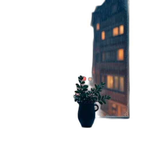 building, tree, flower, umbrella transparent PNG cut-out