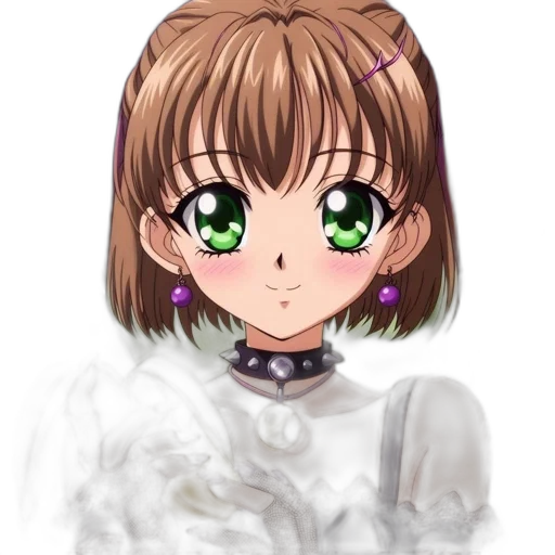staff, face, flower, jewelry transparent PNG cut-out