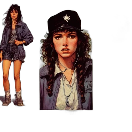 jacket, hat, concept art, photorealistic transparent PNG cut-out
