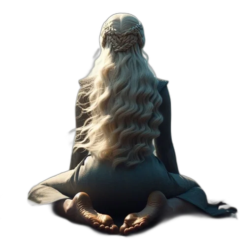 dragon, creature, hair, dress transparent PNG cut-out