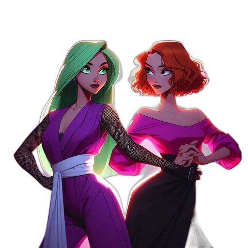 dress, concept art, cartoon, comic book art transparent PNG cut-out