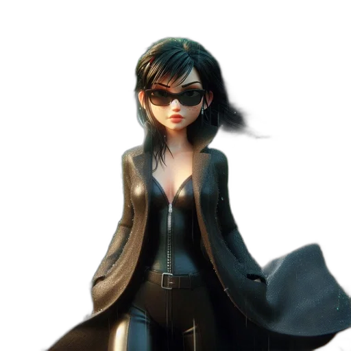 dress, jacket, concept art, 3d render transparent PNG cut-out