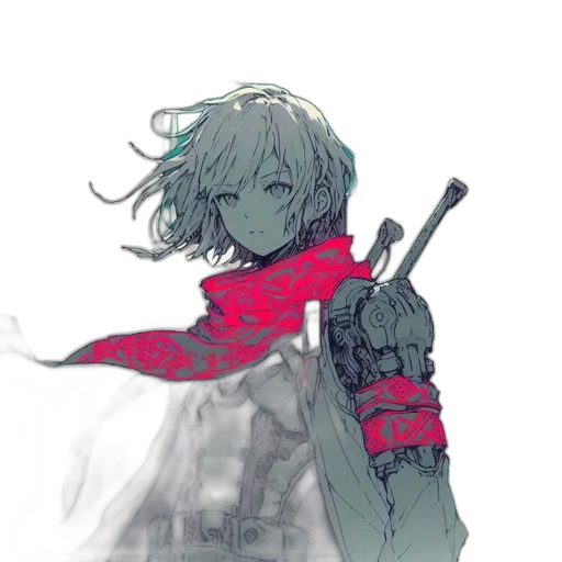 weapon, sword, staff, jacket transparent PNG cut-out