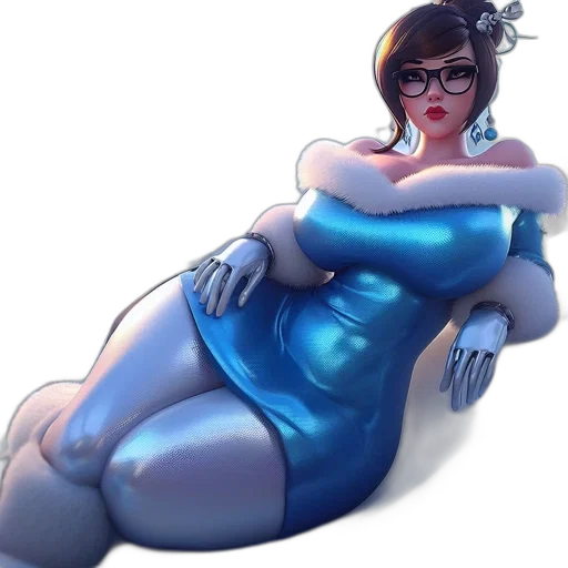 dress, robot, concept art, 3d render transparent PNG cut-out