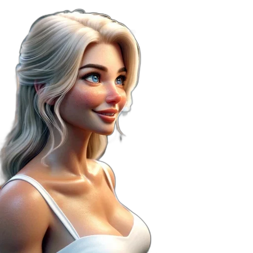face, 3d render, fantasy art, concept art transparent PNG cut-out