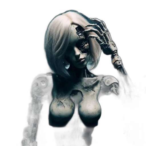 robot, weapon, mask, face transparent PNG cut-out