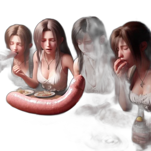 food, concept art, photorealistic, oil painting transparent PNG cut-out