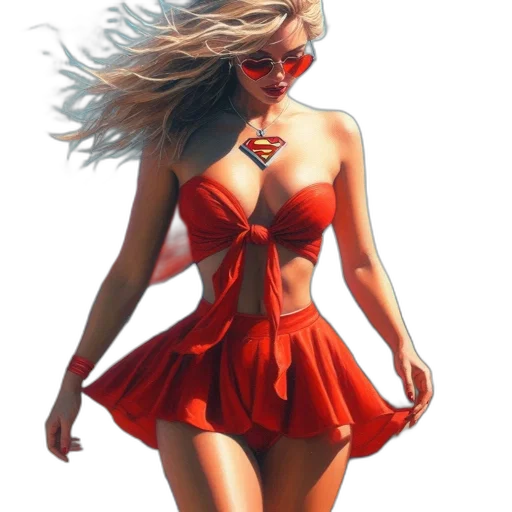 dress, photorealistic, concept art, comic book art transparent PNG cut-out
