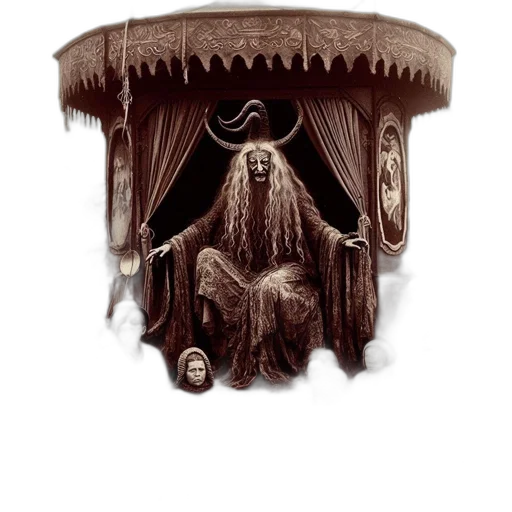 crown, mask, furniture, creature transparent PNG cut-out