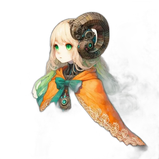 dragon, staff, hair, weapon transparent PNG cut-out