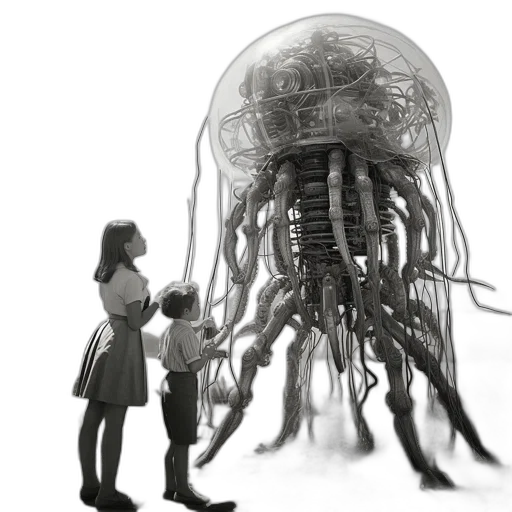 creature, robot, hair, animal transparent PNG cut-out