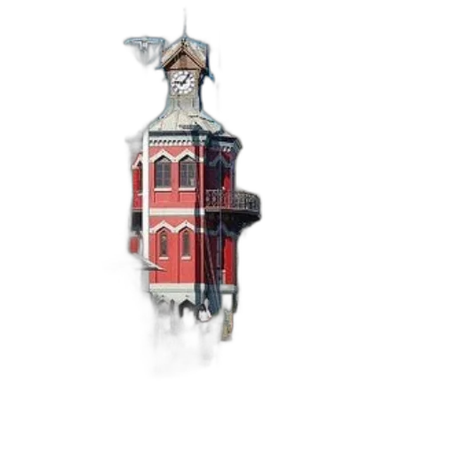 building, umbrella, 3d render, concept art transparent PNG cut-out