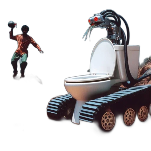 robot, concept art, 3d render, outer space transparent PNG cut-out