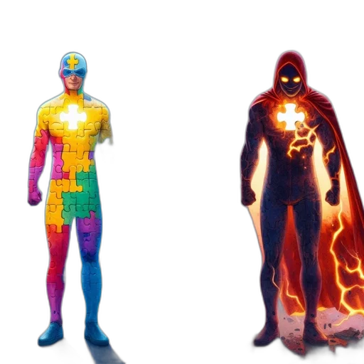 concept art, comic book art, 3d render, pixel art transparent PNG cut-out