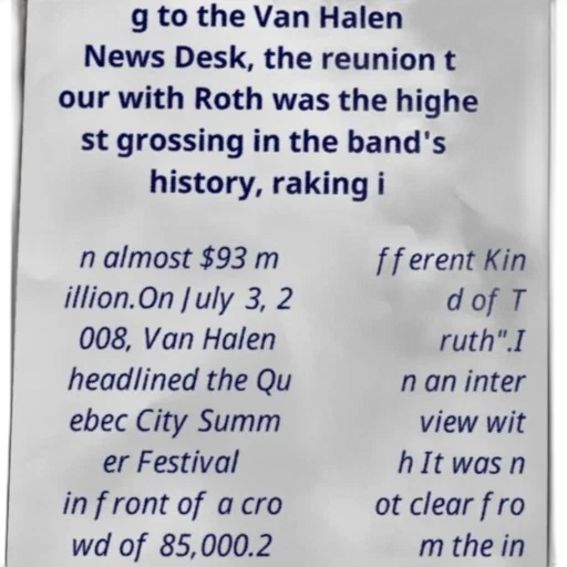 van, halen, reunion, tour transparent PNG cut-out