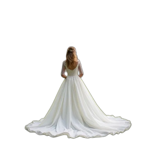 dress, crown, jewelry, 3d render transparent PNG cut-out