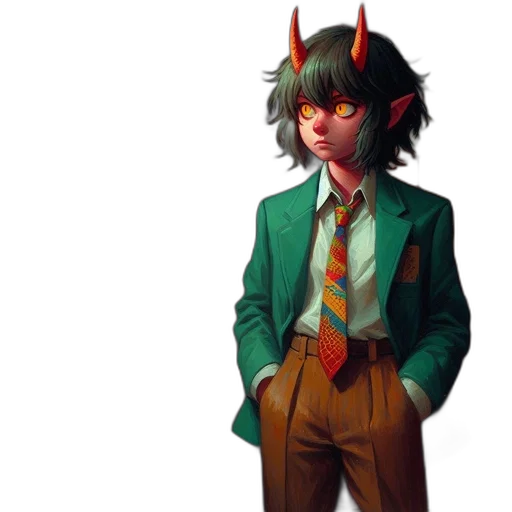 jacket, staff, dragon, mask transparent PNG cut-out