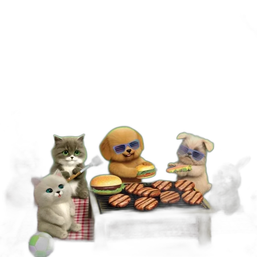 food, concept art, 3d render, whimsical transparent PNG cut-out