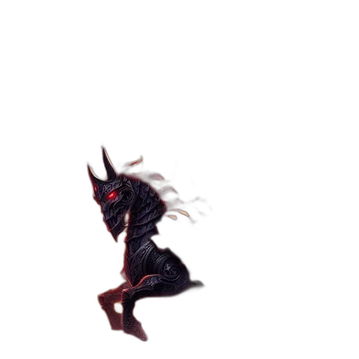creature, dragon, mask, staff transparent PNG cut-out